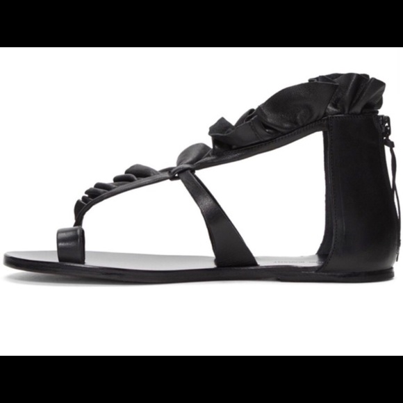 ISABEL MARANT Audry ruffled leather sandals - Picture 11 of 11